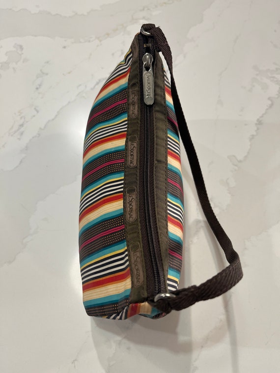 Vintage Lesportsac Striped Sholder Bag Purse - 19… - image 4
