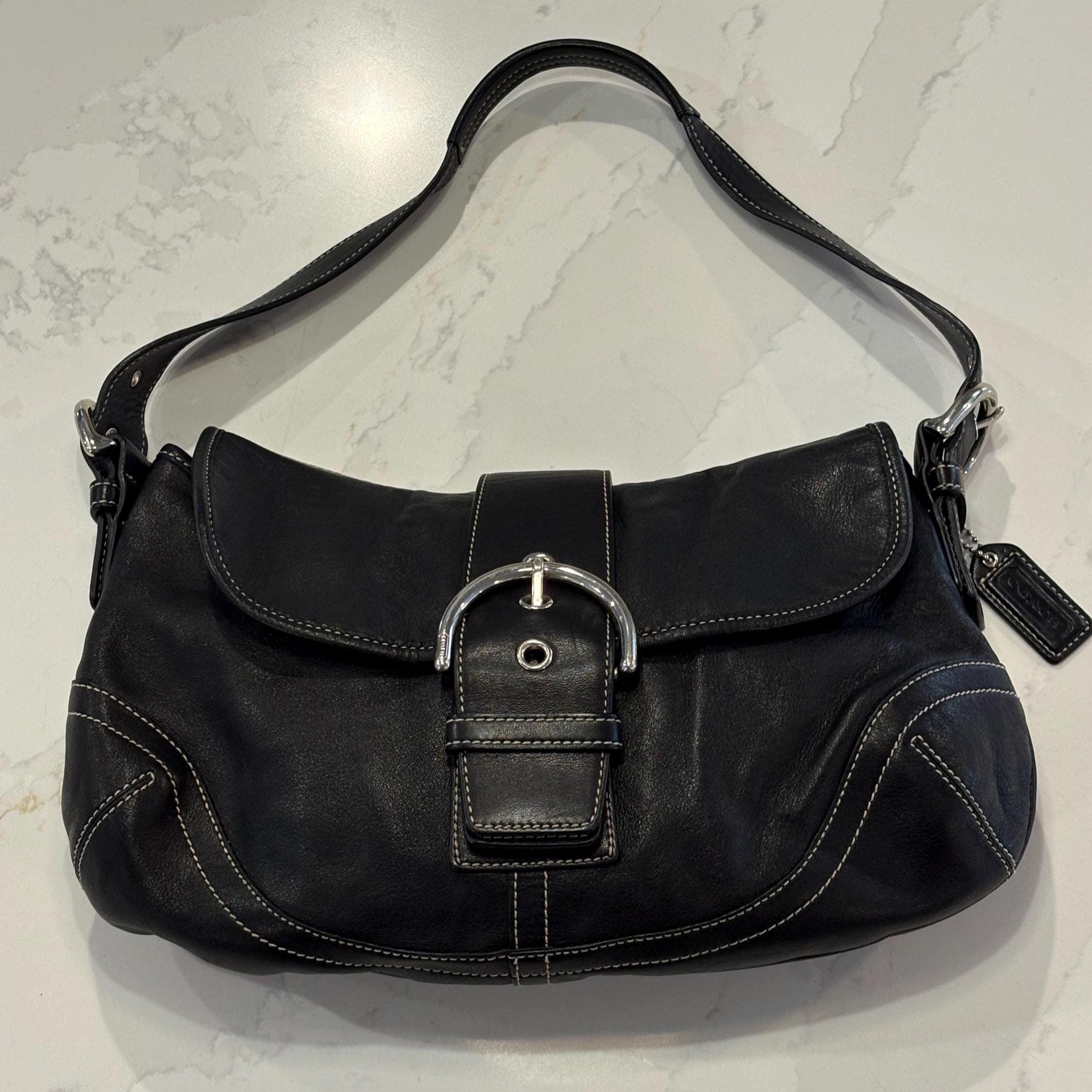 バッグ COACH soho Leather Turn Lock Boston Bag Coach soho mini boston - Gem