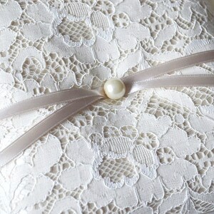 Ring Pillow Ivory/White/Cream Lace image 5