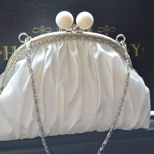 Clutch, Brauttasche IVORY/CREAM/ECRU