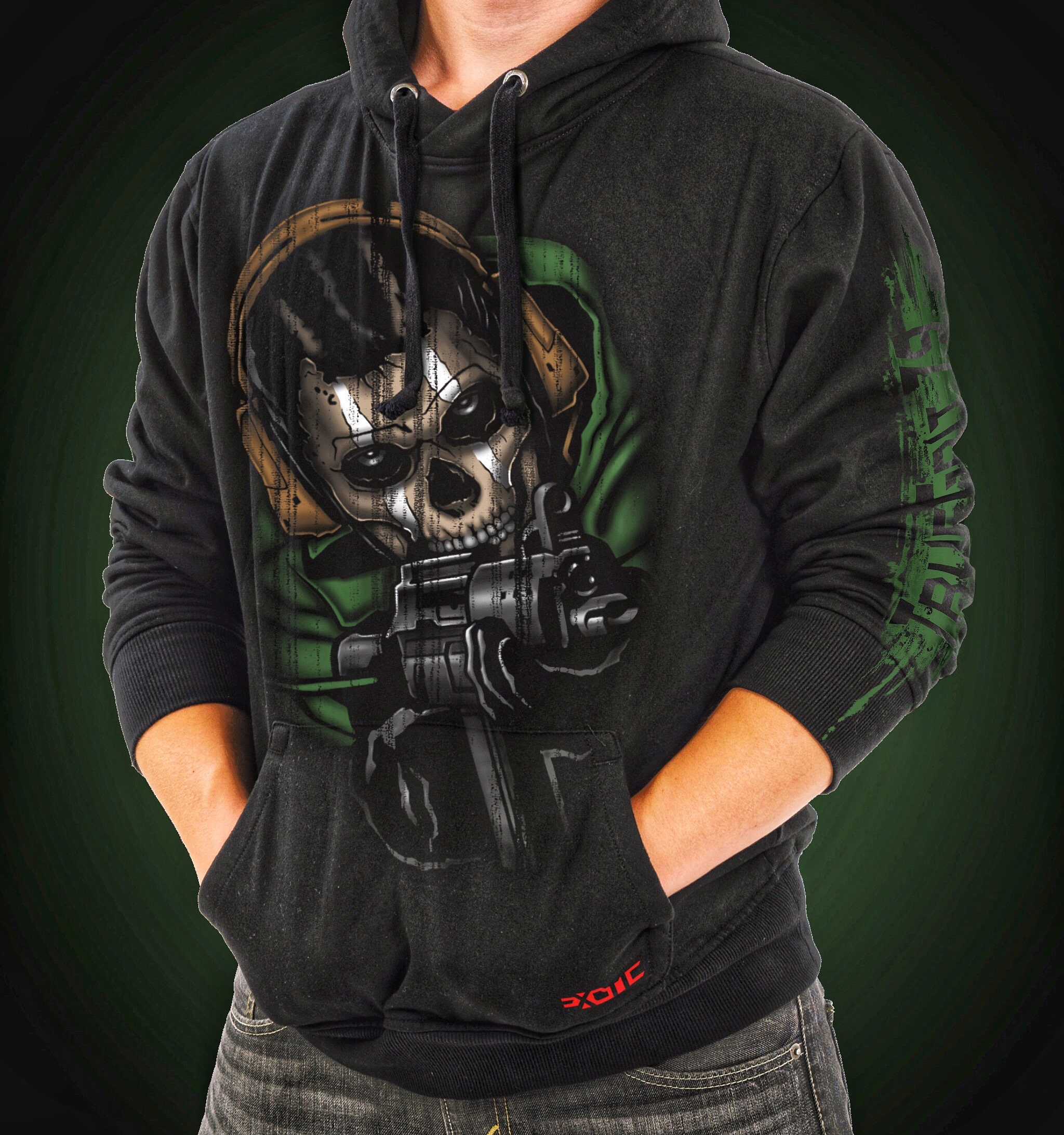 Custom Airbrushed Warzone Skull Mask Hoodie Personalized with Etsy