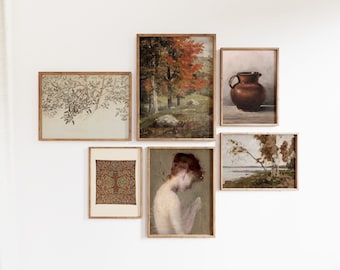 Vintage Autumn Painting Set: Gallery Wall Art Prints (Digital Download)