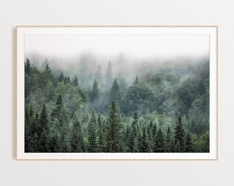 Primeval Forest Fog Landscape Poster Nature Canvas Print Painting Wall Art Decor Primeval Forest Fog Landscape Poster Nature Canvas Print Painting Wall Art Decor
