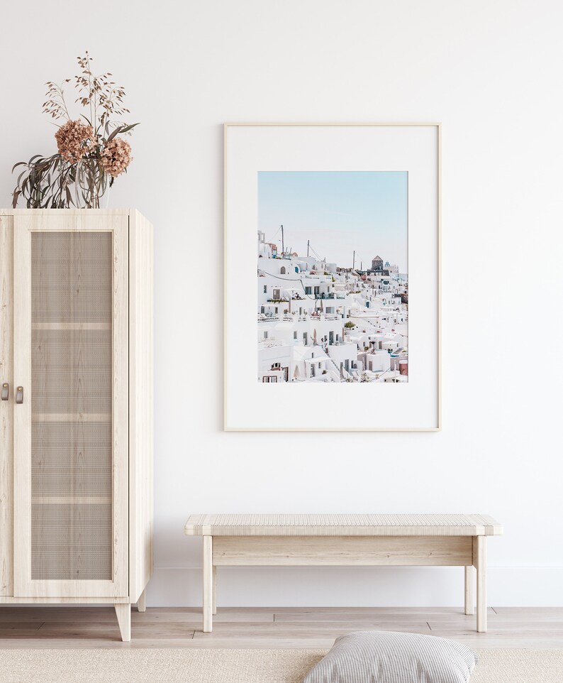 Santorini Island Print Greek Island Wall Art Architecture Etsy