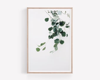 Eucalyptus Print, Botanical Wall Art, DIGITAL DOWNLOAD, Green Leaves Print, Eucalyptus Wall Decor, Instant Download, Minimalist Print