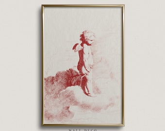 Vintage Amor Kunstdruck: Valentinstag Poster (Digitaler Download)