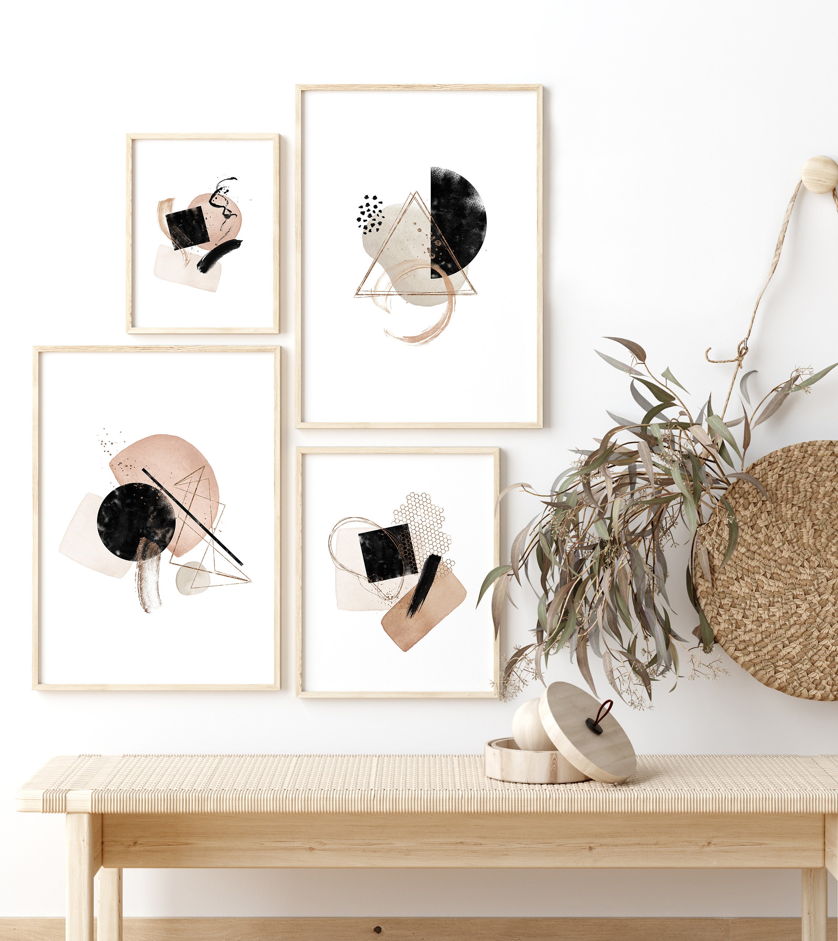 Abstract Set of 4 Prints Set of 4 Wall Art Abstract - Etsy