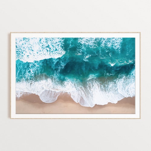 Beach Print Ocean Waves Print Coastal Wall Art Ocean Wall Etsy