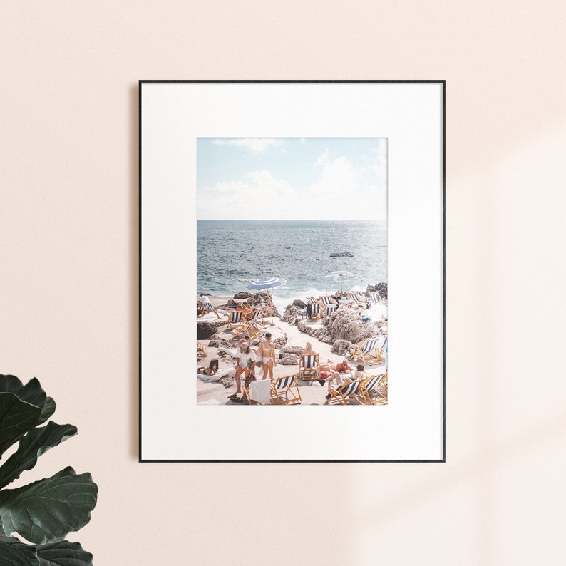 Impression de Capri, photographie d'Italie, art mural de plage, impression de la côte amalfitaine, affiche côtière, impression d'été, art numérique imprimable, téléchargement immédiat image 3