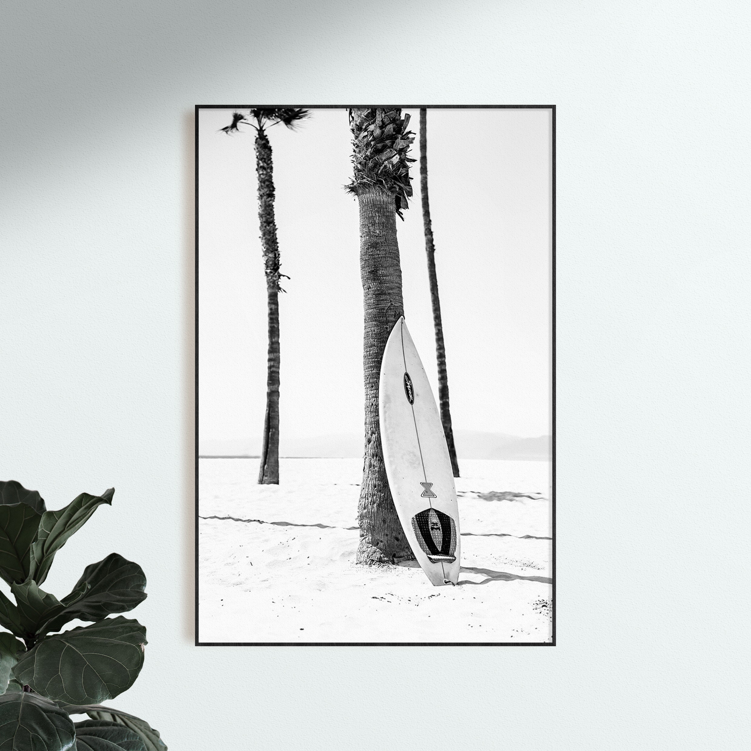 Set of 3 Black and White Surf Prints Beach Wall Art Digital - Etsy