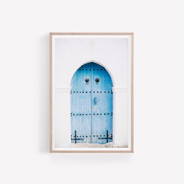 Blue Door Print, Urban Wall Art, DIGITAL DOWNLOAD, Moroccan Print, Architecture Photography, Door Poster, Instant Download, Printable Art