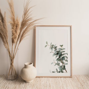 Impression brunch eucalyptus, art mural plante verte, téléchargement numérique, art mural botanique, minimaliste imprimable, impression numérique de feuilles vertes image 6