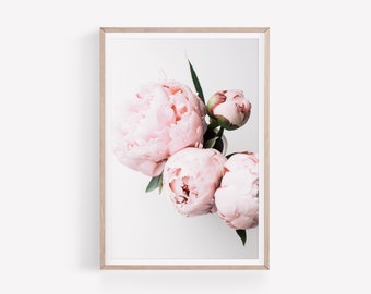 Pink Peony Wall Art, Floral Wall Decor, DIGITAL DOWNLOAD, Peonies Print, Botanical Printable, Instant Download, Wall Art Print