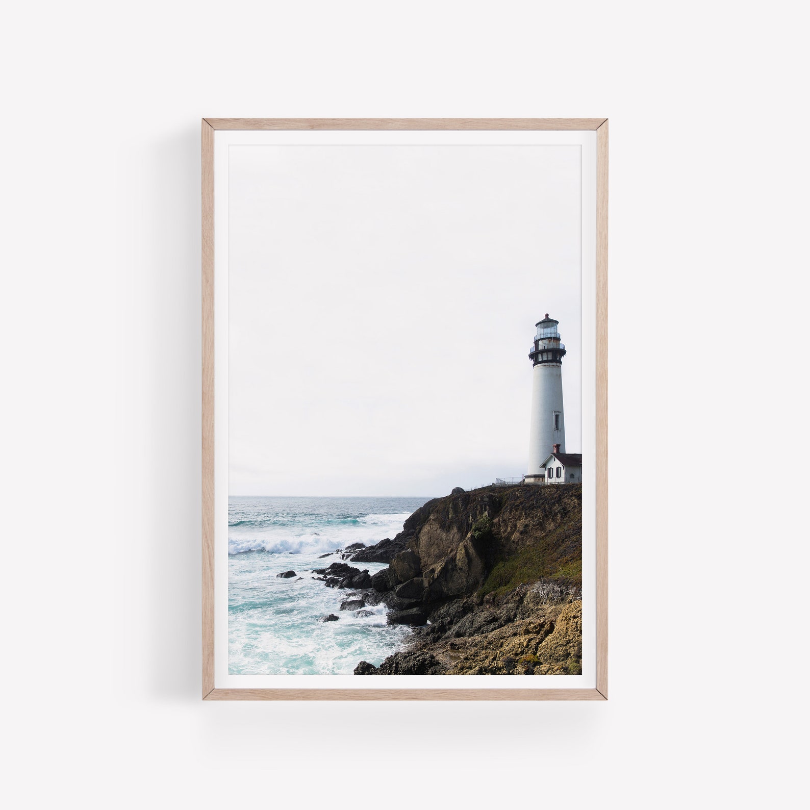 Lighthouse Print Coastal Wall Art Minimalist Landscape Print Etsy Sweden