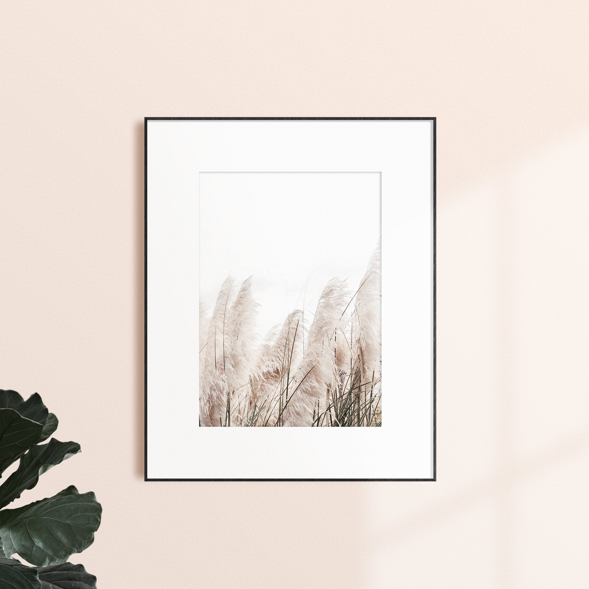 Pampas Grass Print Botanical Wall Art Boho Wall Art Dried Etsy Polska