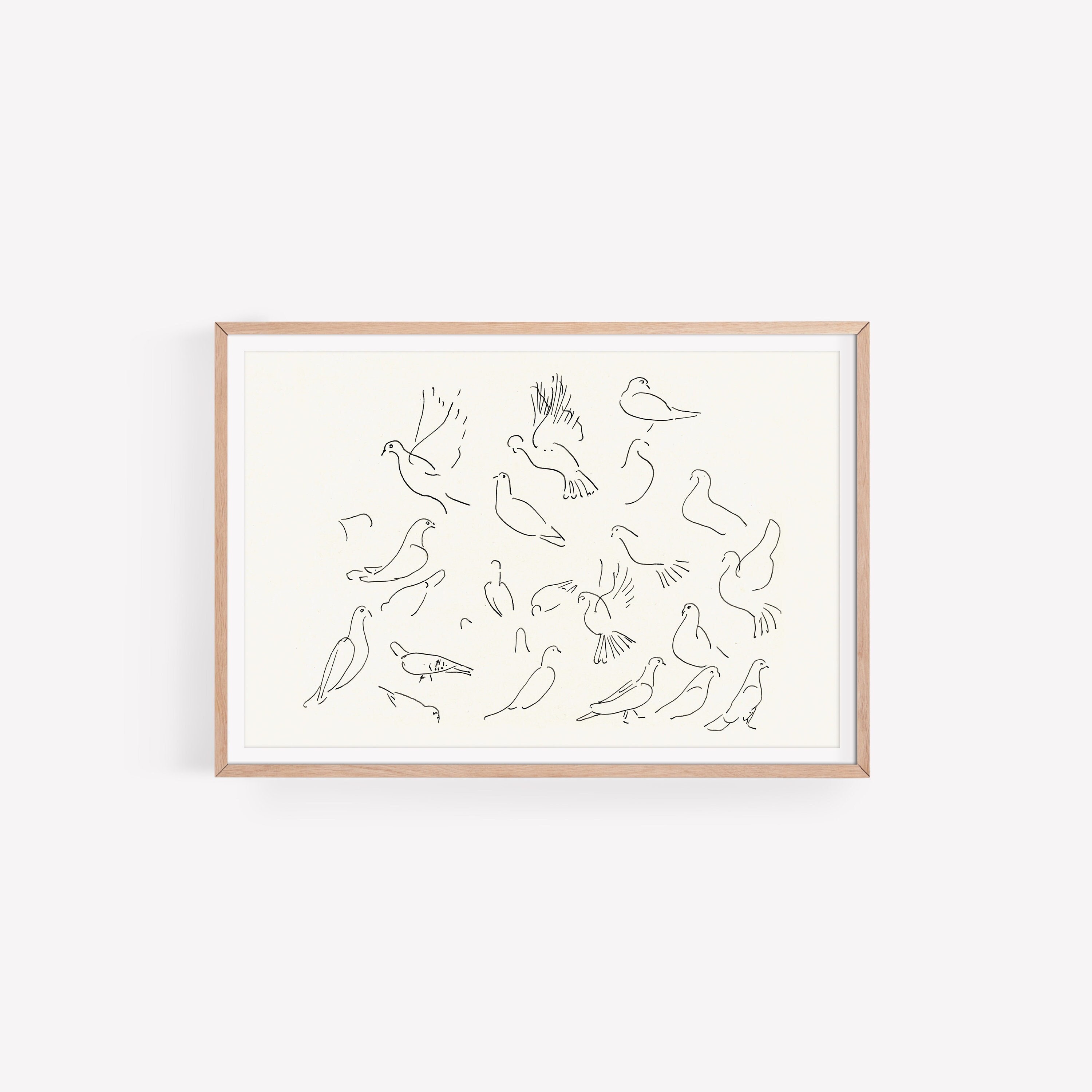 Vintage Sketch Print Antique Wall Art Peace Print Etsy