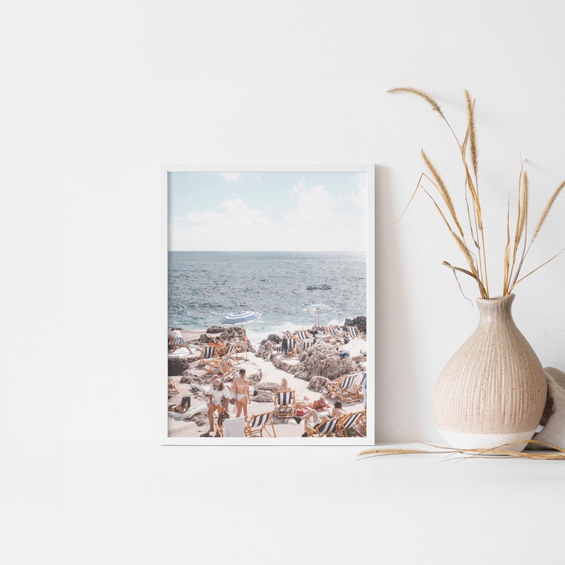 Impression de Capri, photographie d'Italie, art mural de plage, impression de la côte amalfitaine, affiche côtière, impression d'été, art numérique imprimable, téléchargement immédiat image 4