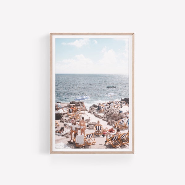 Capri Print, Italy Photography, Beach Wall Art, Amalfi Coast Print, Coastal Poster, Summer Print, Digital Printable Art, Instant Download