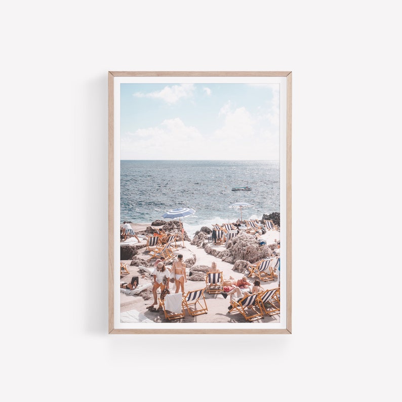 Impression de Capri, photographie d'Italie, art mural de plage, impression de la côte amalfitaine, affiche côtière, impression d'été, art numérique imprimable, téléchargement immédiat image 1