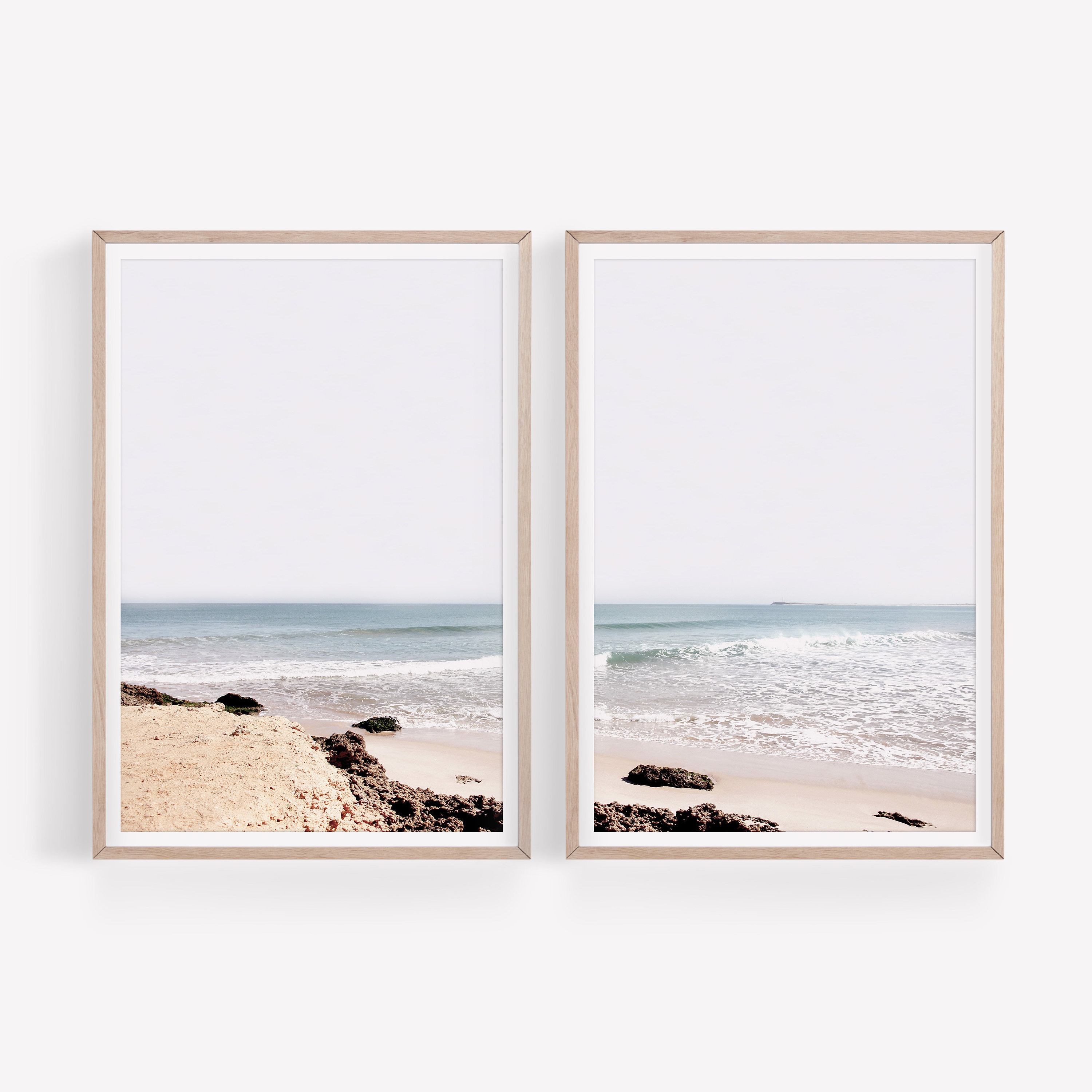 Coastal Prints Set Set of 2 Ocean Wall Art Beach Print Etsy