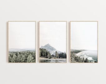 Set of 3 Nature Printsminimalist Landscape Wall Art Set | Etsy