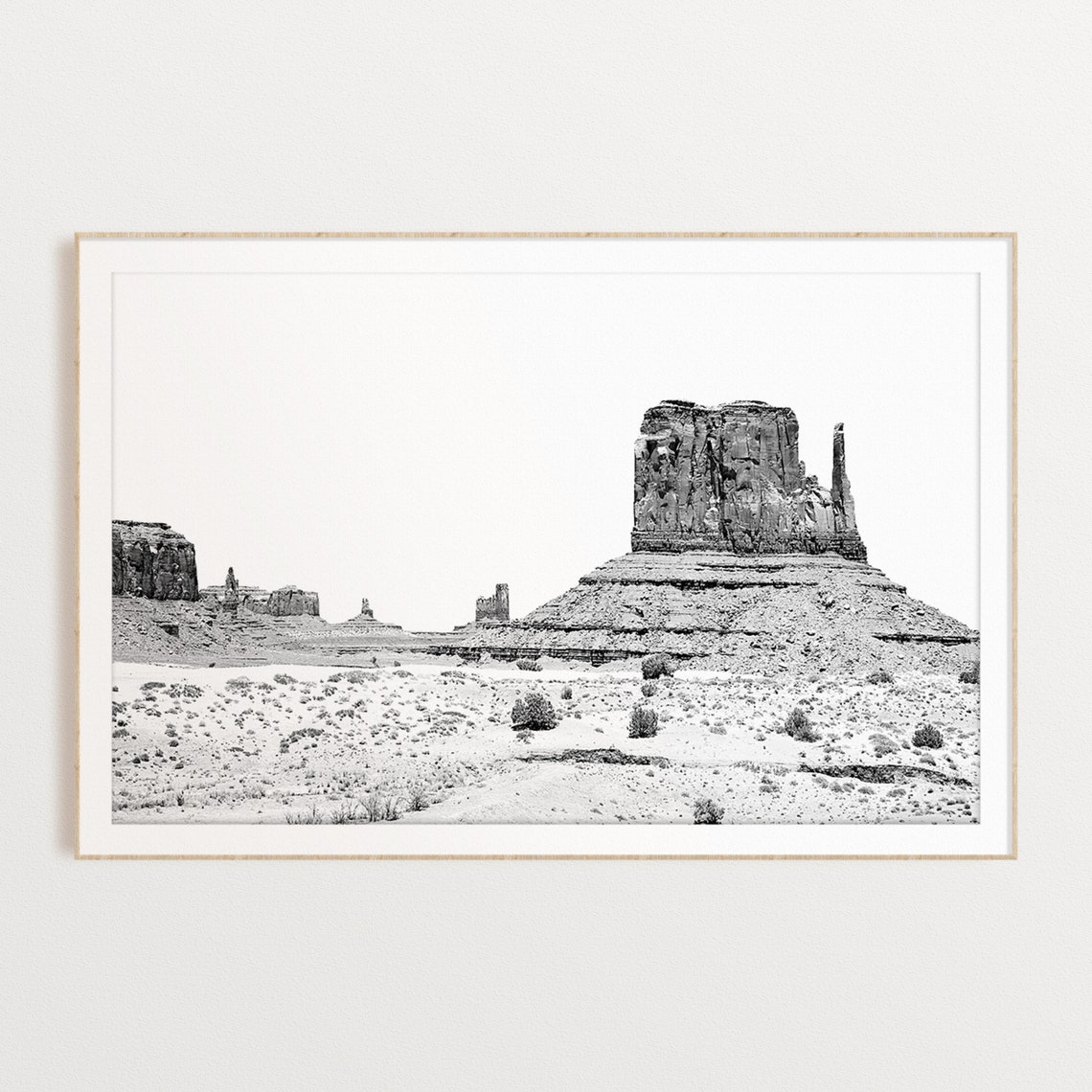 Desert Print Black and White Arizona Desert Wall Art DIGITAL Etsy