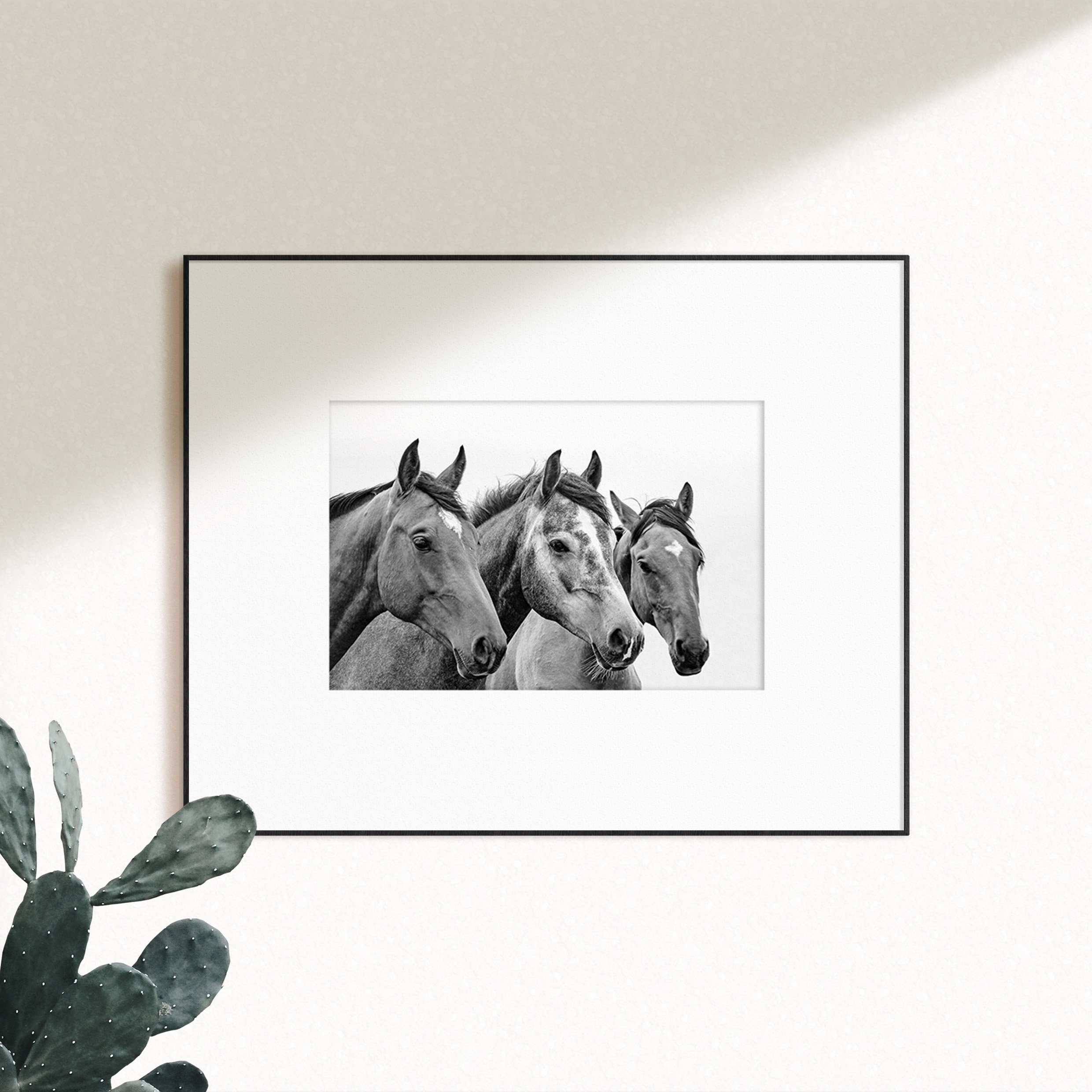 Horses Printable Black and White Horse Wall Art Animal - Etsy