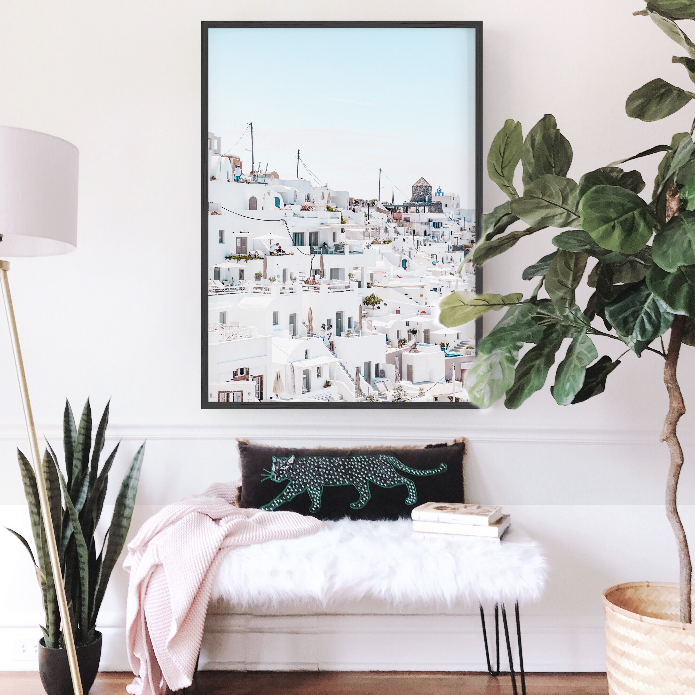 Santorini Island Print Greek Island Wall Art Architecture Etsy