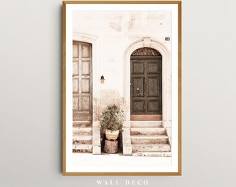 Green Rustic Door Print, Italian Architecture Wall Art, Italy Photography, Mediterranean Art Print, Digital Printable Wall Decor, Door Photo