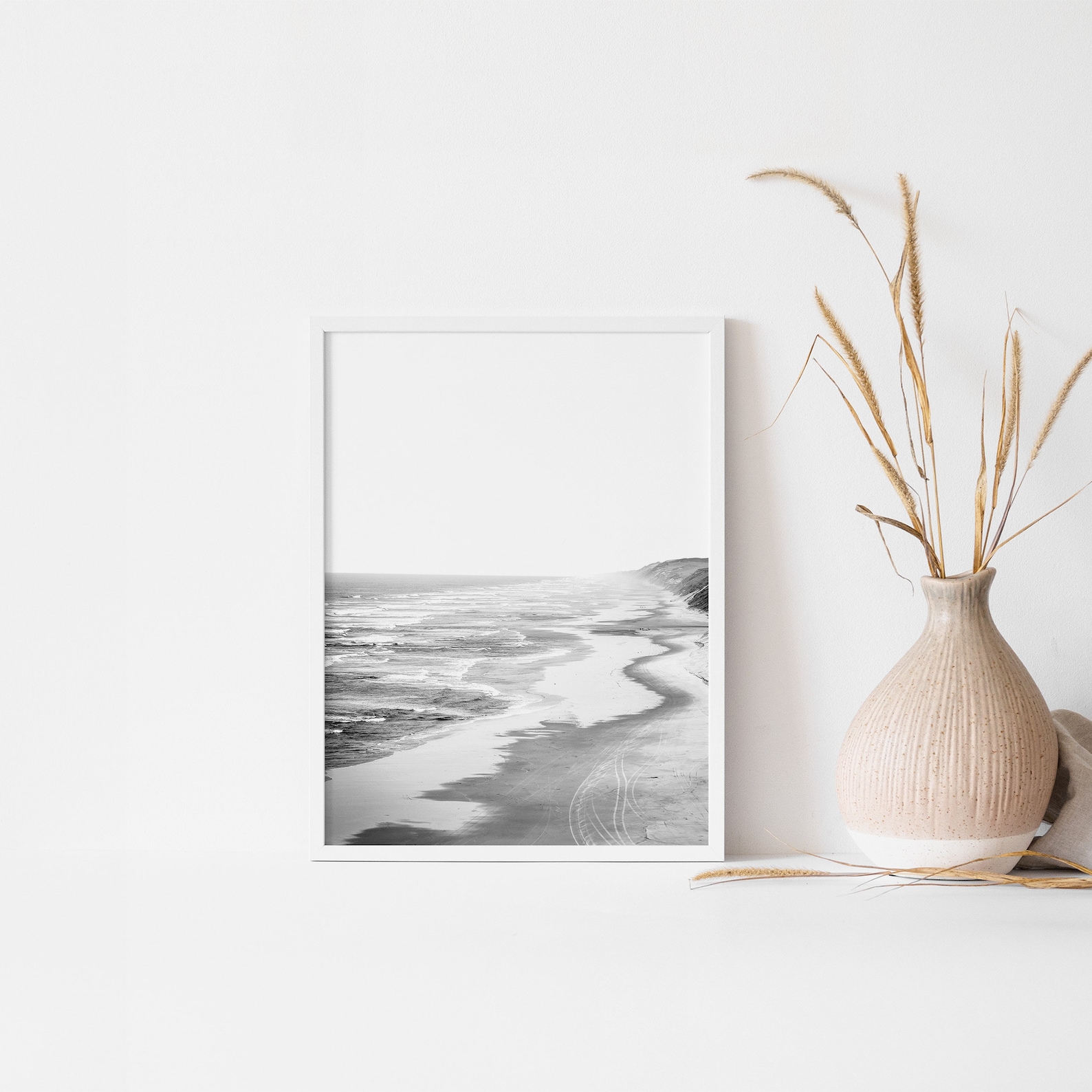 Coastal Black and White Print Ocean Waves Wall Art Coastal | Etsy