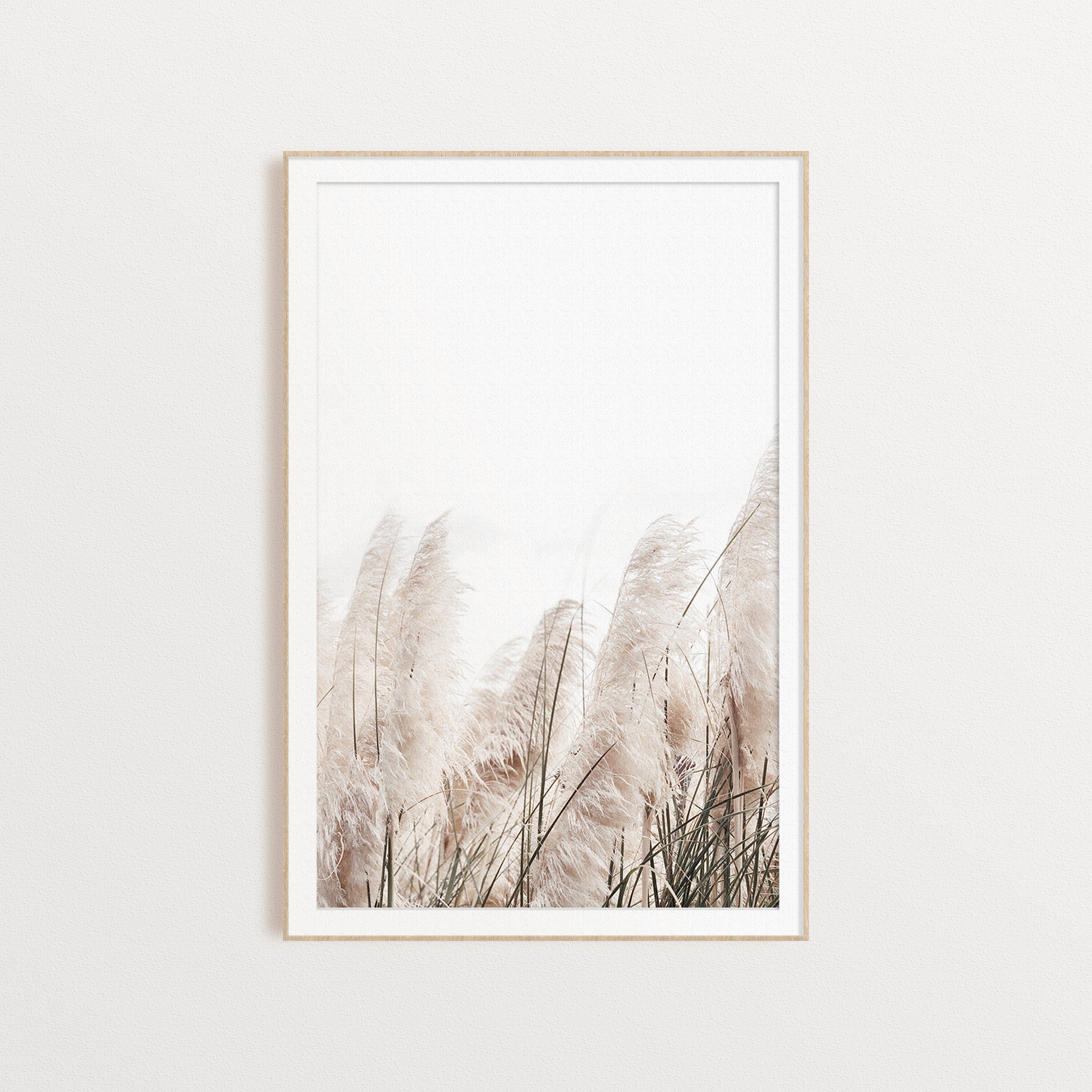 Pampas Grass Print Botanical Wall Art Boho Wall Art Farmhouse Etsy