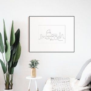 Rome Skyline Print, One Line Drawing Art, Minimalist Wall Art, City ...