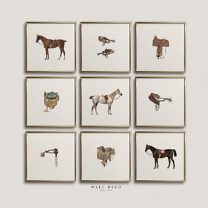 Vintage Horse Print Set: Equestrian Gallery Wall Art (Digital Download)
