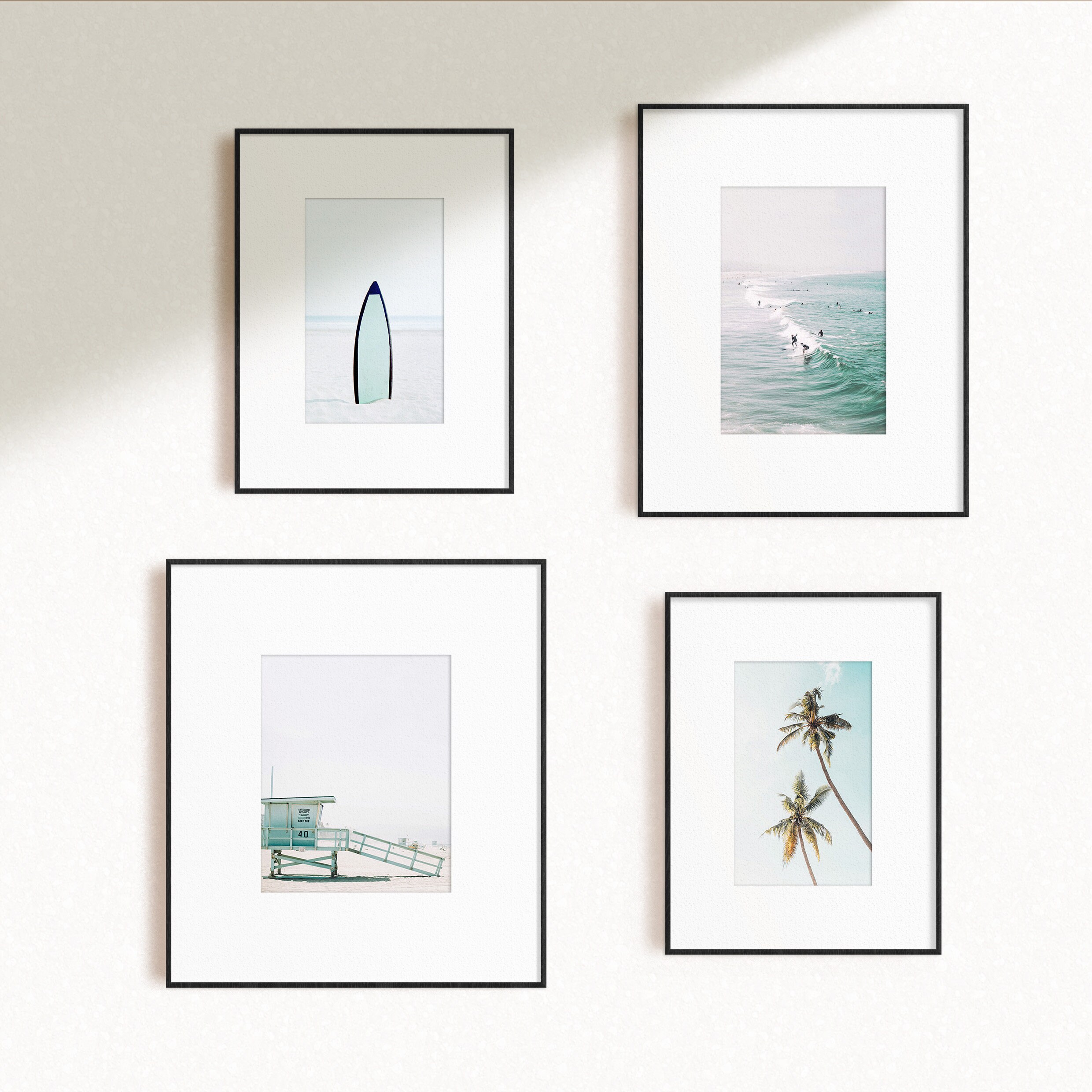 Set of 4 Surf Print Beach Wall Art Printable Set of 4 Etsy