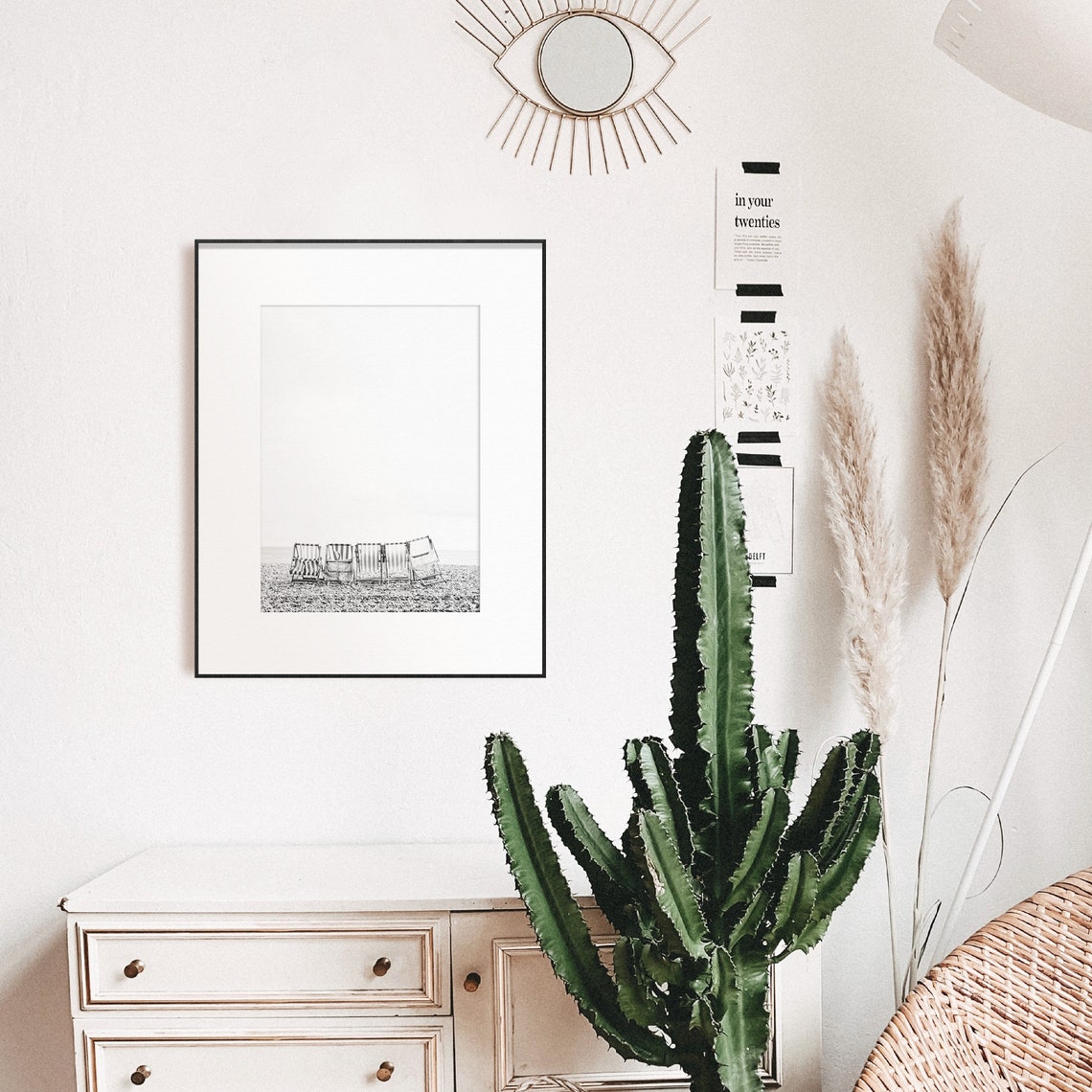 Black and White Beach Print Ocean Wall Art DIGITAL DOWNLOAD | Etsy