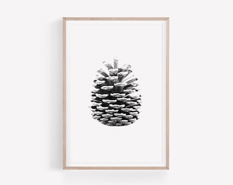 Pine Cone Print, Nordic Poster, DIGITAL DOWNLOAD, Christmas Wall Art, Scandinavian Wall Decor, Minimalist Printable, Instant Download