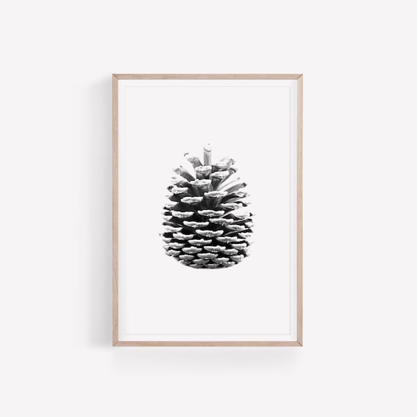 Pine Cone Print, Nordic Poster, DIGITAL DOWNLOAD, Christmas Wall Art, Scandinavian Wall Decor, Minimalist Printable, Instant Download