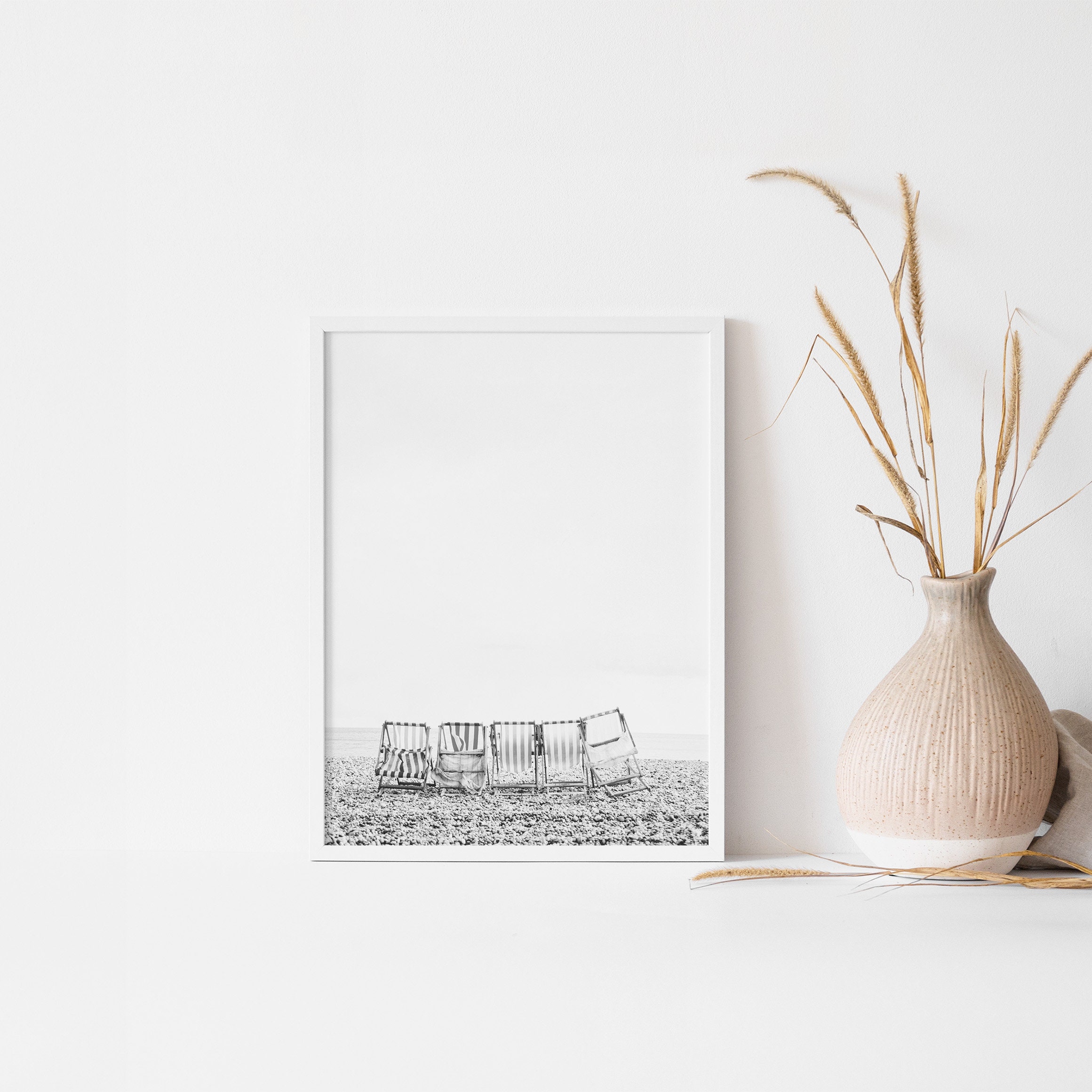 Black and White Beach Print Ocean Wall Art DIGITAL DOWNLOAD | Etsy