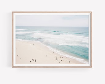 Aerial Beach Digital Print, Aerial Photography, DIGITAL DOWNLOAD, Ocean Print, Beach Wall Art, Coastal Poster, Instant Download, Digital Art