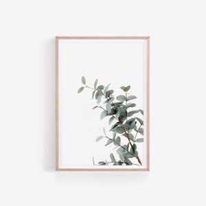 Eucalyptus Brunch Print, Green Plant Wall Art, DIGITAL DOWNLOAD, Botanical Wall Art, Minimalist Printable, Green Leaves Digital Print