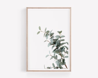 Eucalyptus Brunch Print, Green Plant Wall Art, DIGITAL DOWNLOAD, Botanical Wall Art, Minimalist Printable, Green Leaves Digital Print