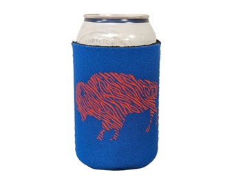 Can & Bottle Holder: Red Stripe Buffalo