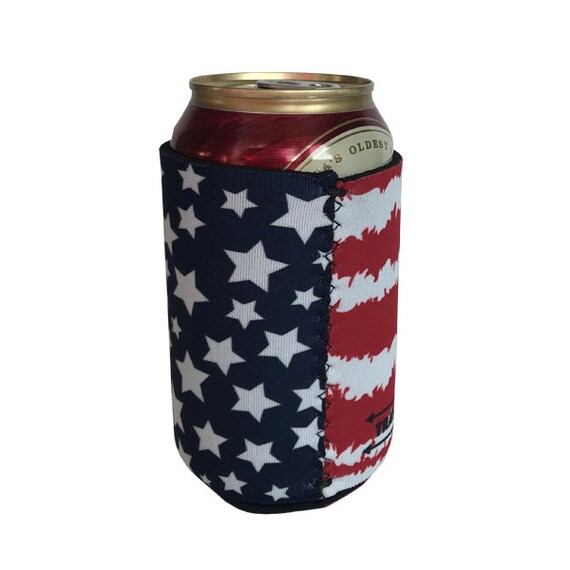 USA/olympics/American Flag/ Can & Bottle Koozie/4th of July/stars and stripes/red white and blue/Freedom/neoprene/insulate/