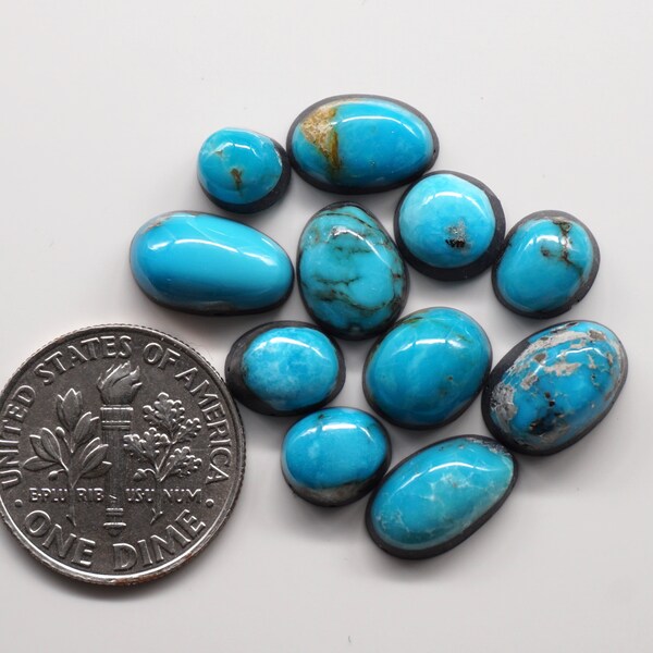 Kingman Turquoise Cabochon Lot