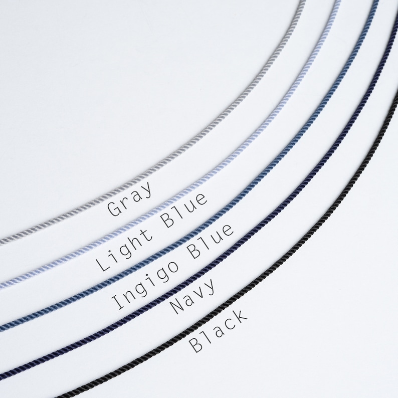 Custom Length Cord Necklace With Sterling Silver Clasp Silk Etsy