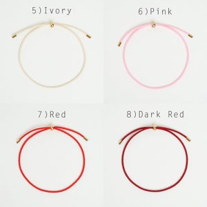 Adjustable Rope Cord Sliding Bracelet with Slider, Silk Cord Bracelet, Braided Rope Bracelet, 1.5mm String Bracelet for Bead or Charms zdjęcie 7