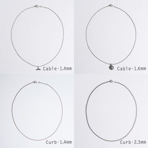 Collier de chaîne en acier inoxydable, chaînes finies sur mesure de longueur 10 30 , tour de cou hypoallergénique ou colliers minimalistes longs et délicats image 7