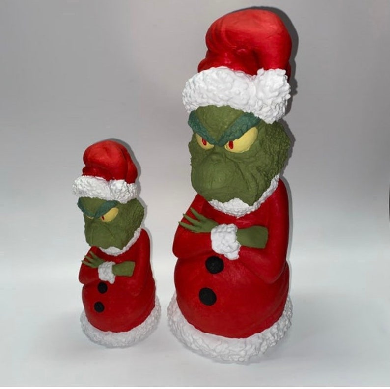 Grinch Christmas Tree Topper Shelf Decor Ba Hum Bug 3D Prints Hand