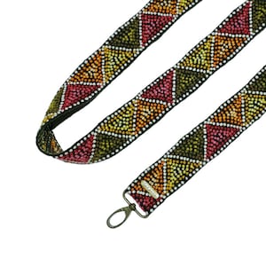 Olivgrün bestickter Taschengurt, Kameragurt, Schultergurt, peruanisch handgemacht, schwarzer Gürtel, geometrisch, ethnisch, Boho, unisex Kameragurt