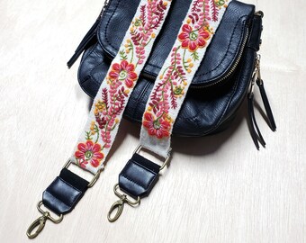 floral bag strap